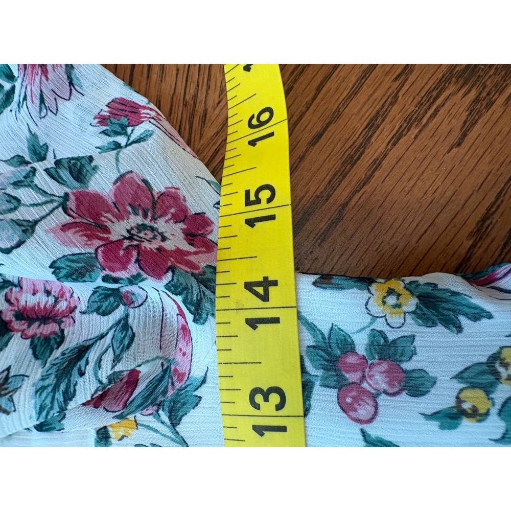 Janie and Jack Girls‎ White Floral Long Sleeve Ruffle Dress Size 10 - Picture 4 of 8